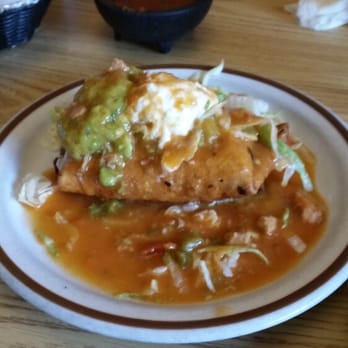 El Mex-Kal - Ala Carte Chimichanga with their green chile sauce - Mexican Near Me - Estes Park, Colorado El Mex-Kal - Ala Carte Chimichanga with their green chile sauce - Mexican Near Me - Estes Park, Colorado