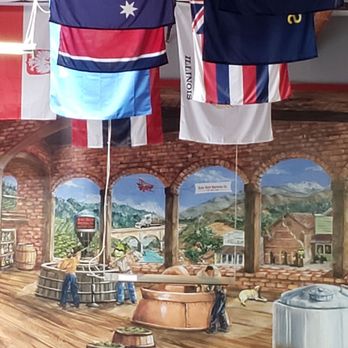 Knee Deep Brewing Company Tap Room - Cool artwork on the brewery wall - Breweries Near Me - Auburn, California