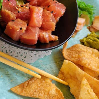 Blue Pointe Bar and Grill - Ahi Tuna Poke Platter
Tropical Pineapple Soy Marinated Ahi Cubes. - Bars Near Me - Tequesta, Florida Blue Pointe Bar and Grill - Ahi Tuna Poke Platter
Tropical Pineapple Soy Marinated Ahi Cubes. - Bars Near Me - Tequesta, Florida