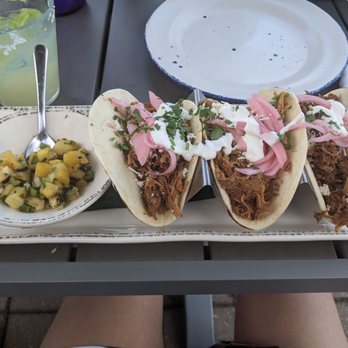 Barcocina - Pork and pineapple tacos. Decent portion size but the pork was pretty bland. - Bars Near Me - Baltimore, Maryland Barcocina - Pork and pineapple tacos. Decent portion size but the pork was pretty bland. - Bars Near Me - Baltimore, Maryland