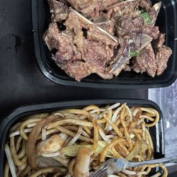 Salt n pepper ribs @ combination chowmein.