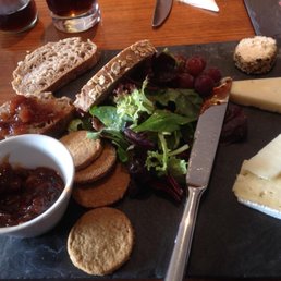 Four Scottish Cheeses from Iain Mellis served with Amber Chutney.