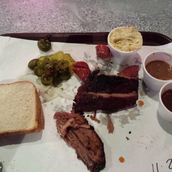 KD's Bar-B-Q - Ribs,jalapeño cheese sausage,brisket,beans potatoe salad and 5 slices of bread...HEAVEN - Barbeque Near Me - Midland, Texas KD's Bar-B-Q - Ribs,jalapeño cheese sausage,brisket,beans potatoe salad and 5 slices of bread...HEAVEN - Barbeque Near Me - Midland, Texas
