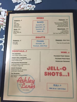 Menu photo 6 Ashley Lanes Charleston, SC Menu photo 6 Ashley Lanes Charleston, SC
