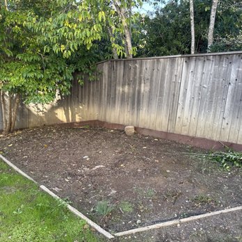 Santos Hernandez - Santos saved our ratty old side fence by adding a new PT base after the neighbors' dogs dug through the rotted old redwood - Fences & Gates Near Me Santos Hernandez - Santos saved our ratty old side fence by adding a new PT base after the neighbors' dogs dug through the rotted old redwood - Fences & Gates Near Me