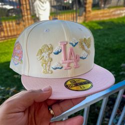 Cap City - Chrome/Pink Los Angeles Dodgers "Heavenly City" Edition: 60th Anniversary side patch..