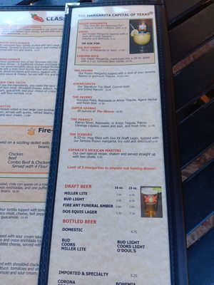 Menu photo 6 Esparza's Restaurante Mexicano Grapevine, TX