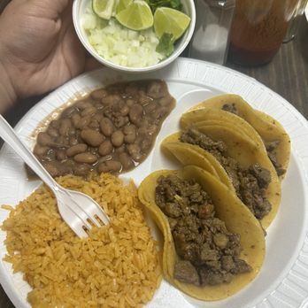 287 Tacos - 3-taco plate(asada) w/ rice & beans - Mexican Near Me - Saginaw, Texas 287 Tacos - 3-taco plate(asada) w/ rice & beans - Mexican Near Me - Saginaw, Texas