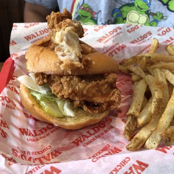 Waldo's Chicken and Beer - Dothan - Chicken sandwich with fries. - Chicken Shop Near Me - Dothan, Alabama Waldo's Chicken and Beer - Dothan - Chicken sandwich with fries. - Chicken Shop Near Me - Dothan, Alabama