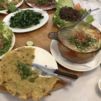 Phnom Penh - Oyster cake and hot sour soup (bottom two) Beef luc lac above soup - Cambodian Near Me - Vancouver, British Columbia Phnom Penh - Oyster cake and hot sour soup (bottom two) Beef luc lac above soup - Cambodian Near Me - Vancouver, British Columbia
