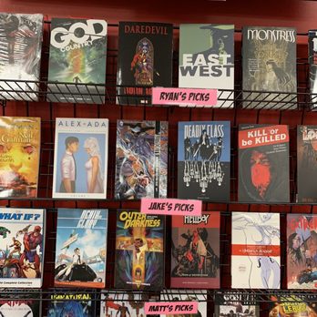 The Hall of Comics - Wall of recommendations. - Comic Books Near Me - Westborough, Massachusetts