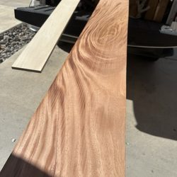 Mastercraft Hardwood Lumber - 1"x10.5"x8' African mahogany and .75"x7.25"x8' poplar