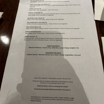 Oak Tavern - Menu as of 11/15/24. - Pubs Near Me - Prattville, Alabama