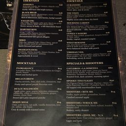 Drinks Menu Drinks Menu