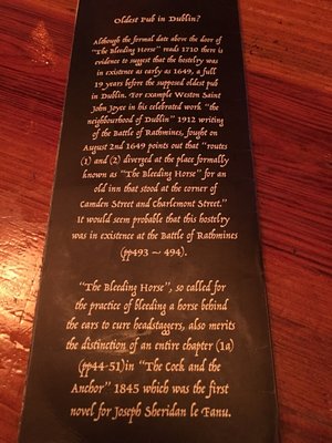 Menu photo 2 The Bleeding Horse Dublin, D