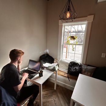 Gem City Catfé - Good study spot by the window with outlets and comfy pillows! - Coffee & Tea Near Me - Dayton, Ohio