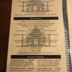 Hennings Taste of India - Southern Pine - Menu 2