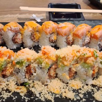 Aloha Sushi - (Top) Ichiban Roll, (Bottom) Views from the 91-6 - Sushi Bars Near Me - Folsom, California