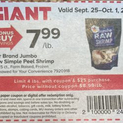 Giant Food Stores - You cna't see the "2 LB" on the flyer coupon