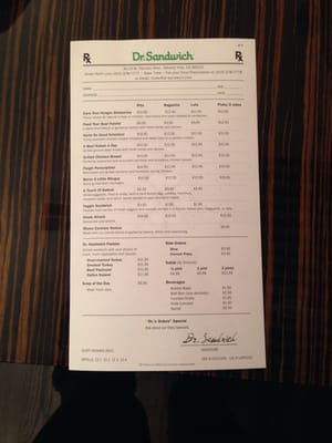 Menu photo 8 Dr.Sandwich Beverly Hills, CA