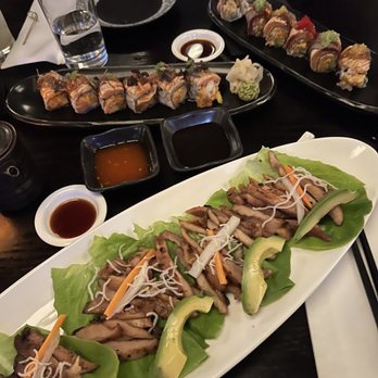 Fuji at Ink Block - Chicken Lettuce Wraps/Miss Waldorf Roll - Japanese Near Me - Boston, Massachusetts Fuji at Ink Block - Chicken Lettuce Wraps/Miss Waldorf Roll - Japanese Near Me - Boston, Massachusetts