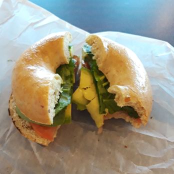Bagels & Cream - Whole wheat bagel with avocado, tomato, and spinach - Bagels Near Me - North Attleboro, Massachusetts Bagels & Cream - Whole wheat bagel with avocado, tomato, and spinach - Bagels Near Me - North Attleboro, Massachusetts