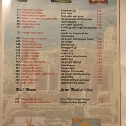 Ristorante Taormina - Dessert Menu