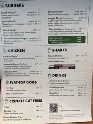 Menu photo 1 Shake Shack Austin, Domain Austin, TX