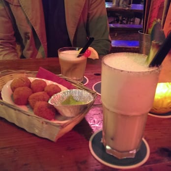 Coco's Outback - Bitterballen & tasty happy hour drinks!  I got a Pina Colada.  :) - Sports Bars Near Me - Amsterdam, New Hampshire