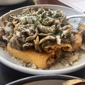 Manuela - Crispy Polenta, Maitake Ragout, Crème Fraîche - New American Near Me - Los Angeles, California Manuela - Crispy Polenta, Maitake Ragout, Crème Fraîche - New American Near Me - Los Angeles, California