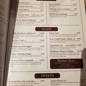 Little Steak House - Menu page 2 (10 pages, see their web site) - Steakhouses Near Me - Paisley, RFW