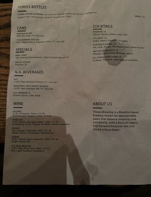 Menu photo 4 Threes Brewing Brooklyn, NY