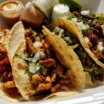 Taqueria Kristal - three tacos in a styrofoam container - Tacos Near Me - Denton, Texas Taqueria Kristal - three tacos in a styrofoam container - Tacos Near Me - Denton, Texas
