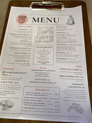 Menu photo 1 Ye Olde Pump House Hastings, ESX Menu photo 1 Ye Olde Pump House Hastings, ESX