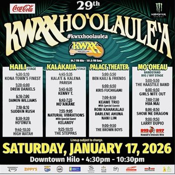 KWXX 94.7 FM - Mahalo to all performers, sponsors, volunteers and vendors. Looking forward to next year! (photo from KWXX website) - Radio Stations Near Me - Hilo, Hawaii KWXX 94.7 FM - Mahalo to all performers, sponsors, volunteers and vendors. Looking forward to next year! (photo from KWXX website) - Radio Stations Near Me - Hilo, Hawaii