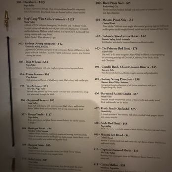 The Paragon Supper Club - Wine menu - Steakhouses Near Me - Dayton, Ohio The Paragon Supper Club - Wine menu - Steakhouses Near Me - Dayton, Ohio