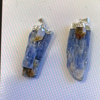 Sunrise Crystals - blue kyanite & citron pendants - Spiritual Shop Near Me - Downey, California