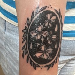 Dog flower tattoo Dog flower tattoo