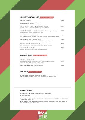 Menu photo 3 Oma Ietje Amsterdam, NH