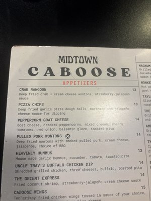 Menu photo 1 Midtown Caboose Tallahassee, FL Menu photo 1 Midtown Caboose Tallahassee, FL