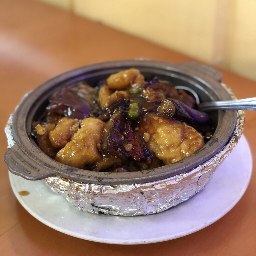 Tasty Kitchen - Garlic Eggplant with Cod Fillet in Clay Pot - Cantonese Near Me - Davis, California Tasty Kitchen - Garlic Eggplant with Cod Fillet in Clay Pot - Cantonese Near Me - Davis, California