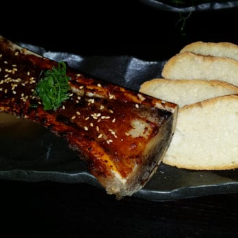 Kinjiro - Bone Marrow $9 with 4 pieces of bread ($1.00 extra per toasted bread) - Izakaya Near Me - Los Angeles, California Kinjiro - Bone Marrow $9 with 4 pieces of bread ($1.00 extra per toasted bread) - Izakaya Near Me - Los Angeles, California