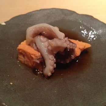 NAOE - This was some kind of fish liver with octopus on top. Delicious! - Japanese Near Me - Miami, Florida NAOE - This was some kind of fish liver with octopus on top. Delicious! - Japanese Near Me - Miami, Florida