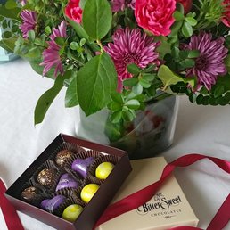Custom box, with lemon drops, lavender, and maple bourbon chocolates