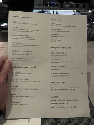 Menu photo 1 The Wolf Oakland, CA