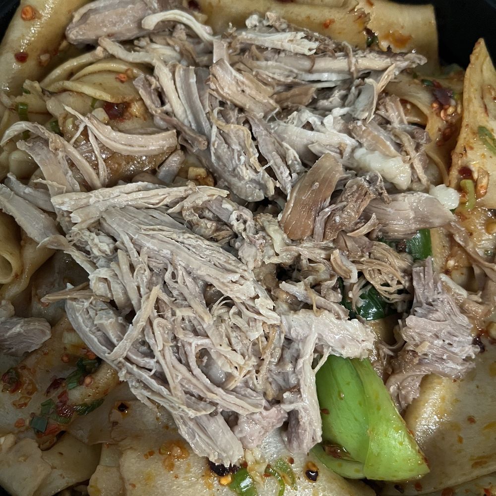 Changan Kitchen - Spicy Hand ripped noodles with stewed pork - Chinese Near Me - Ontario, California