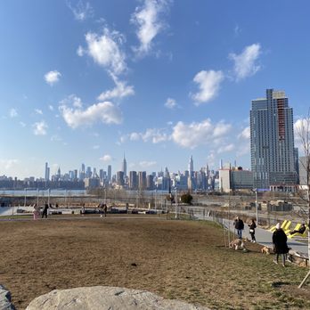 Bushwick Inlet Park - View from the top of the hill in winter - Parks Near Me - New York, New York