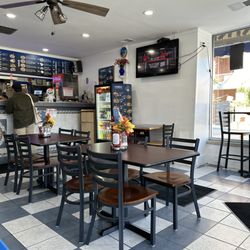 A view of the dining area.