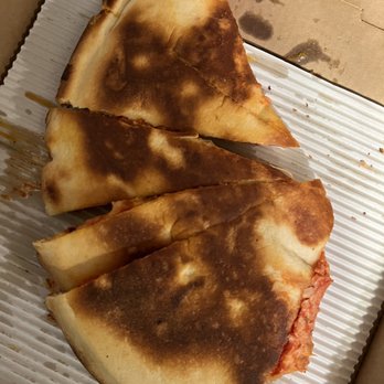 Angie's Italian Restaurant - Bottom of pizza burnt but doughy - Pizza Near Me - Barberton, Ohio