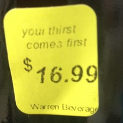 Warren Village Beverage & Liquor - "Your thirst comes first."  - liquor store humor, I guess